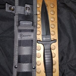 Reapr Black Tactical Knife with Sheath